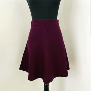 Mercer & Madison A-Line Skater Skirt, Burgundy Purple, Size 10